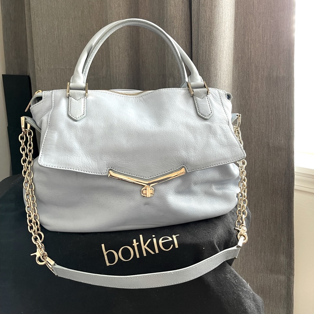 EUC BOTKIER VALENTINA FLAP SATCHEL BAG BABY BLUE